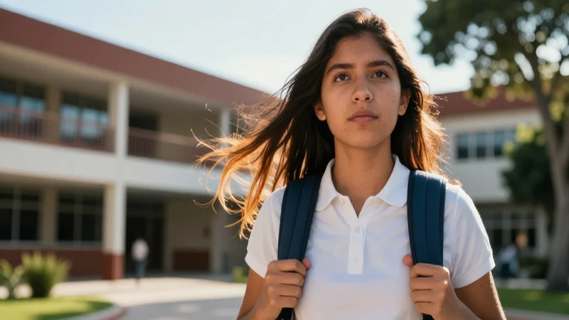 Estudiante mexicano brillante ilumina el campus