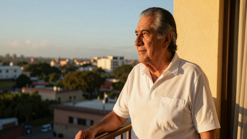 Retirado mexicano disfruta del atardecer con seguridad