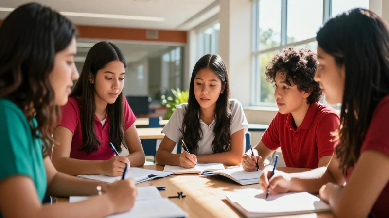 Estudiantes mexicanos en entorno académico moderno
