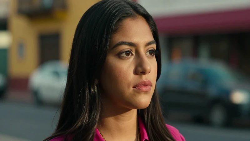 Joven mexicana resiliente con estética cinematográfica