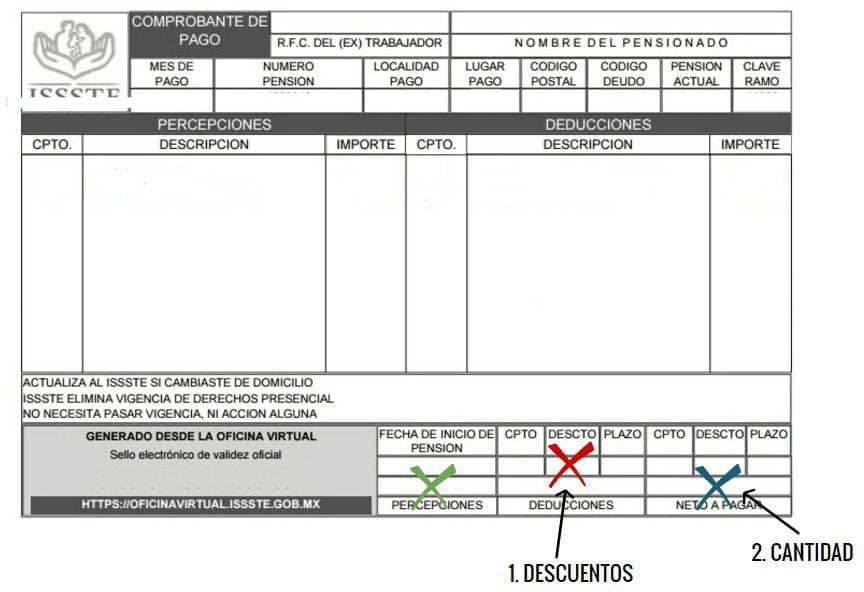 Solicitud y obtención rápida del talón de pago del ISSSTE