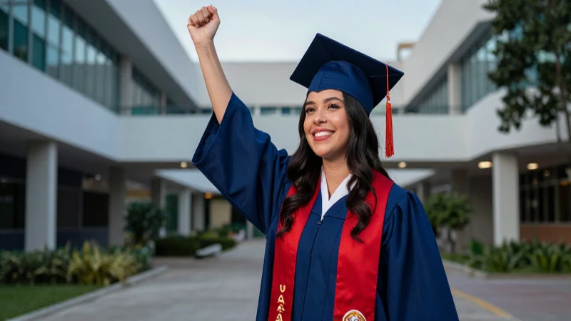 Graduado mexicano ambicioso triunfa en campus moderno