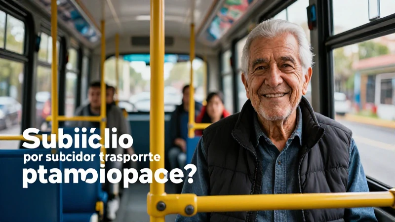 Guía del subsidio de transporte para pensionados mexicanos