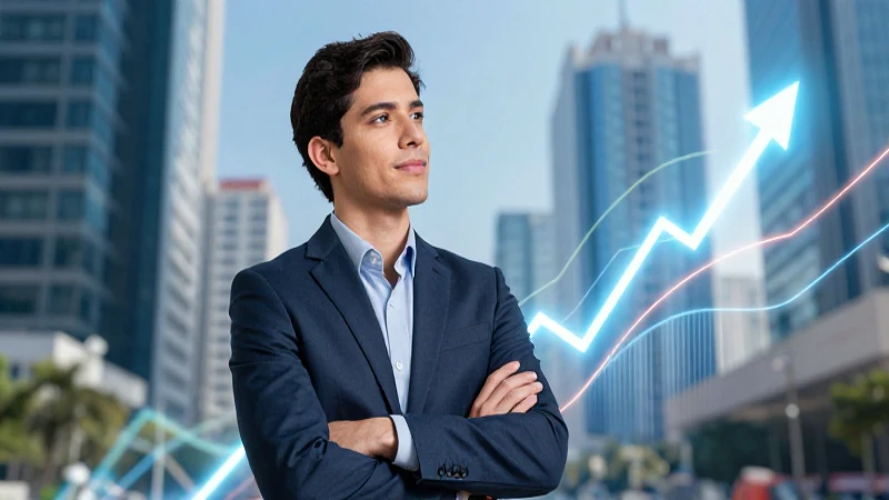 Dónde encontrar una sucursal de Banorte cerca de mí 2 Joven mexicano mira crecimiento financiero futurista