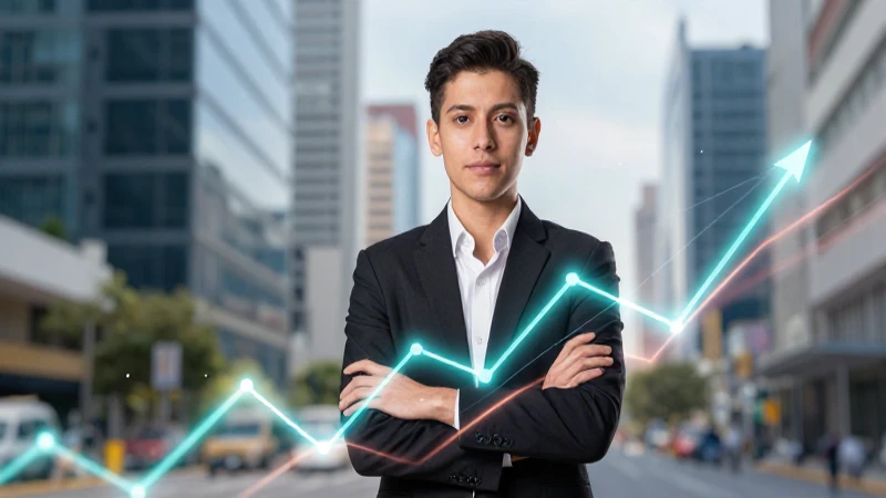 Joven profesional mexicano con crecimiento financiero