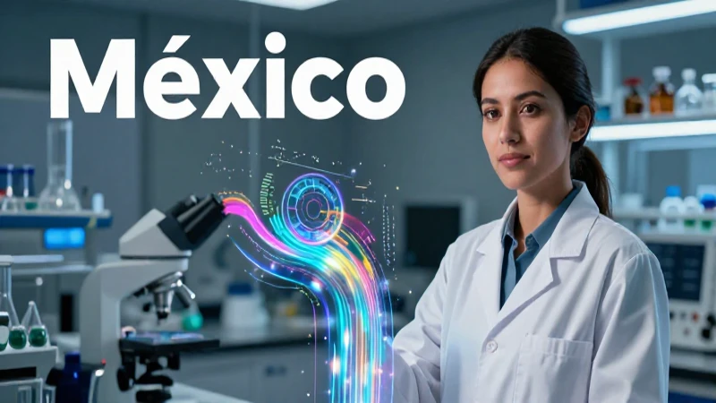 Investigador mexicano atractivo con hologramas en laboratorio