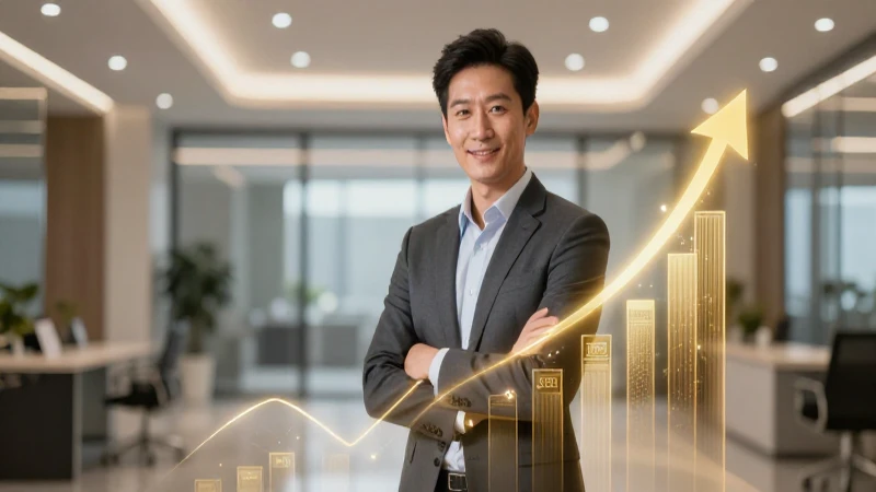 Profesional sofisticado que representa crecimiento financiero