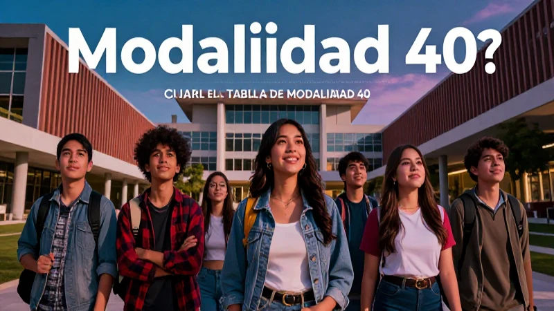 ¿Cómo y cuándo aplicar a la modalidad 40?