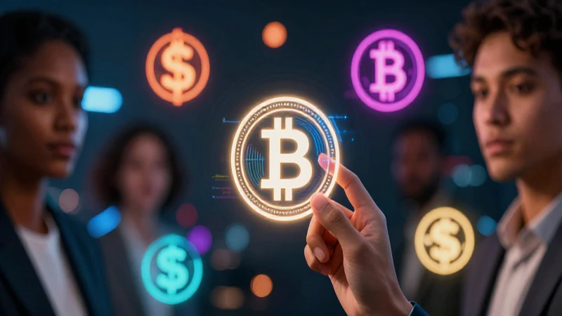 Análisis digital de criptomonedas con estética cinematográfica