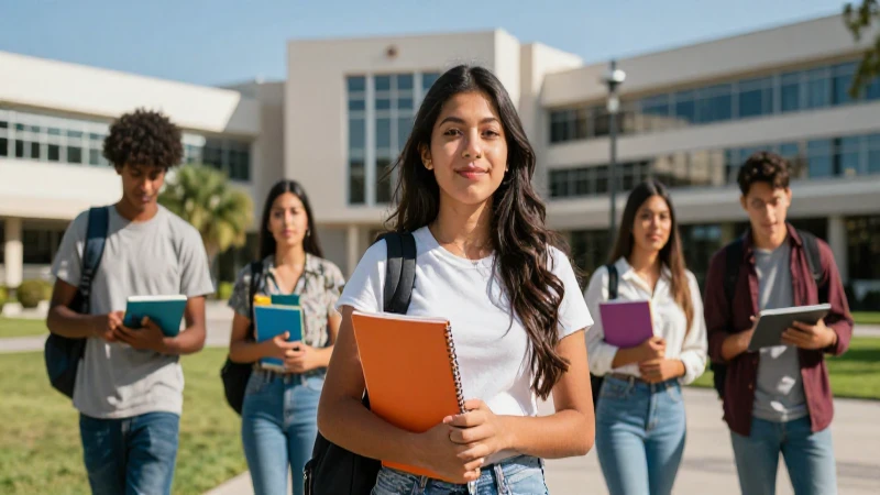 Joven estudiante mexicano con futuro vibrante