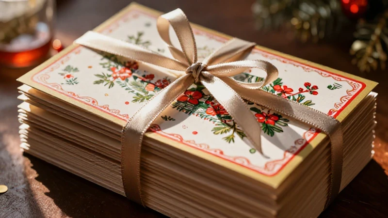 Tarjetas navideñas vibrantes iluminadas con encaje festivo