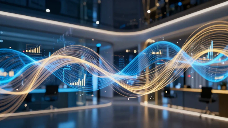 Datos financieros holográficos en entorno corporativo
