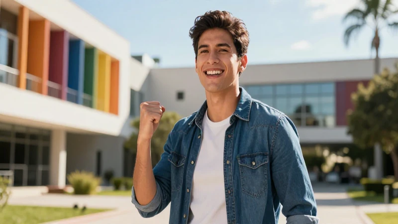 Retrato vibrante de joven mexicano triunfante