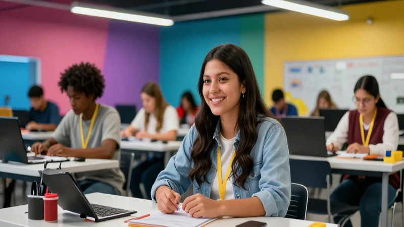 Estudiante mexicano aprendiendo oficios modernos con entusiasmo