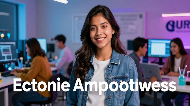 Estudiante mexicano sonriente en lab tecnológico moderno