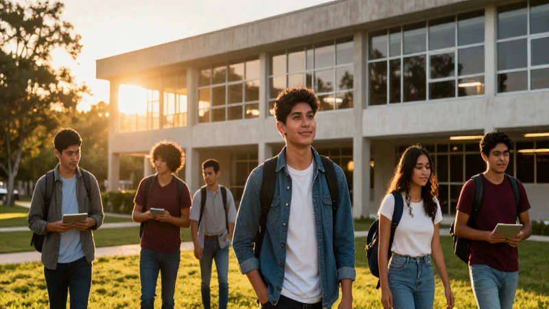 Estudiantes mexicanos en un campus universitario vibrante