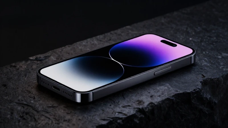 Smartphone elegante sobre piedra oscura