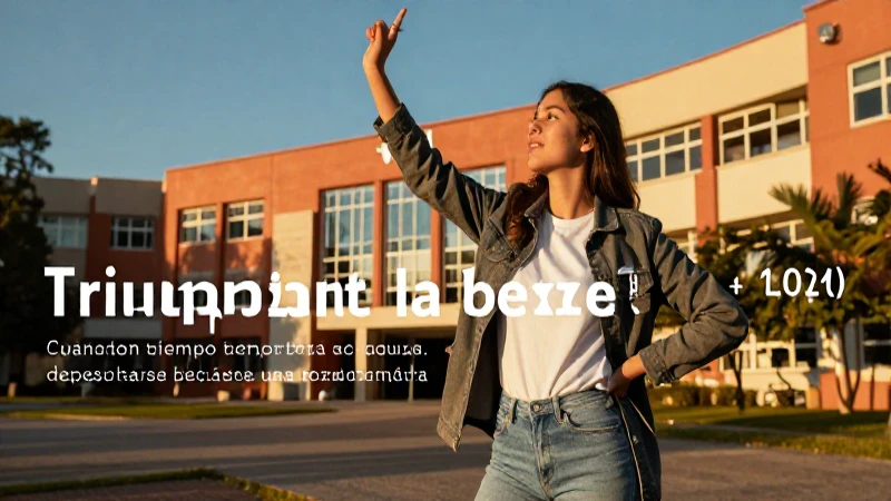 Becario mexicano celebra su beca en campus vibrante