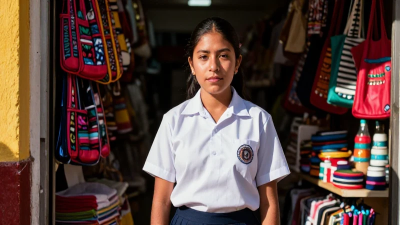 Joven mexicano vibrante en tienda