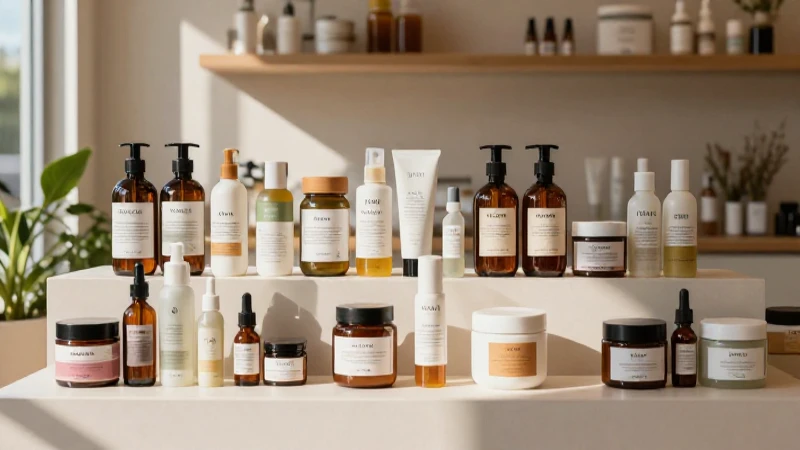Productos naturales en boutique con estética de blog