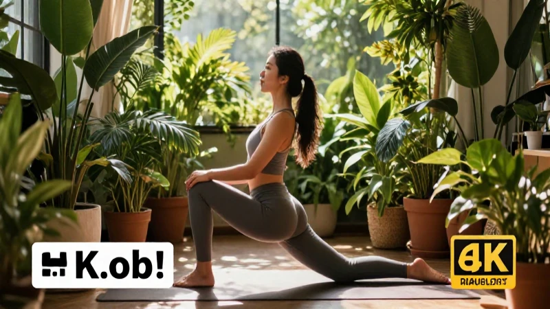Mujer en yoga con luz y naturaleza vibrante