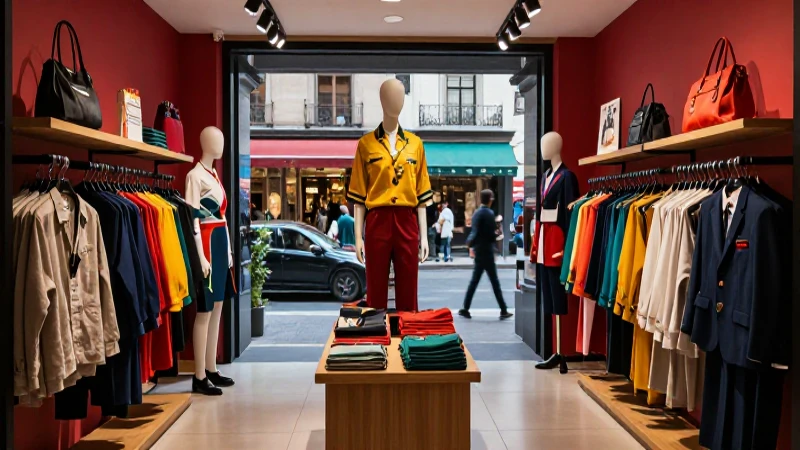Tienda de moda vibrante en la calle de la Ciudad de México
