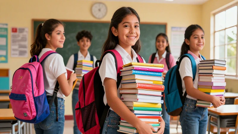 Estudiantes mexicanos vibrantes en aula moderna