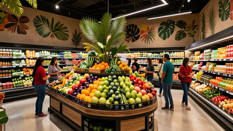 Tienda moderna con vibrantes compradores mexicanos