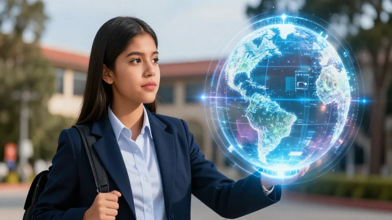 Joven mexicana mira el futuro brillante
