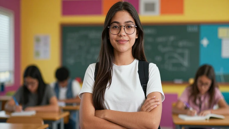 Estudiante mexicano exitoso en ambiente moderno