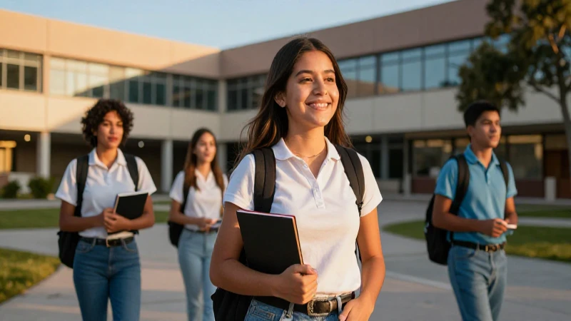 Estudiante mexicano brillante en campus universitario