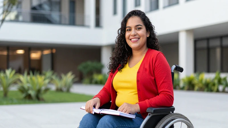 Estudiante mexicano con discapacidad estudia con confianza