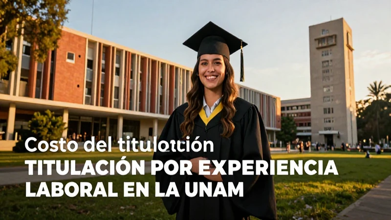 Costo de la titulación UNAM por experiencia laboral