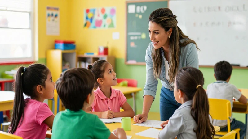 Niños alegres en clase vibrante
