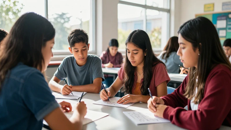 Estudiantes mexicanos aprenden idiomas en un salón vibrante