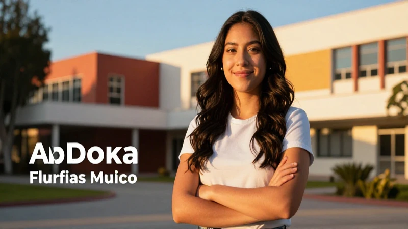 Retrato profesional de estudiante mexicana confiada