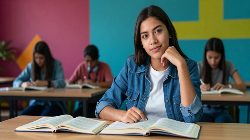 Estudiante mexicano aprende con confianza en campus moderno