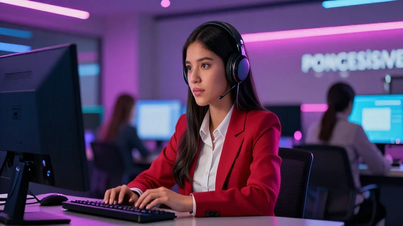 Estudiante mexicana en aula tecnológica vibrante