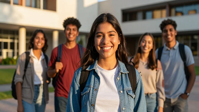 Retrato vibrante de estudiante mexicano feliz