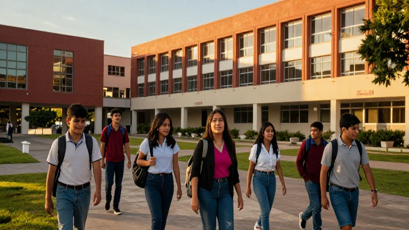 Estudiantes mexicanos brillan en campus universitario moderno