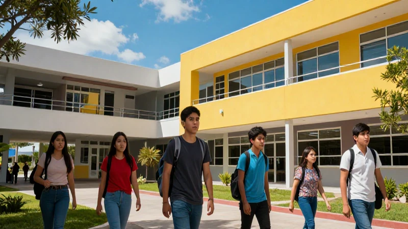 Estudiantes mexicanos y oportunidad en campus brillante