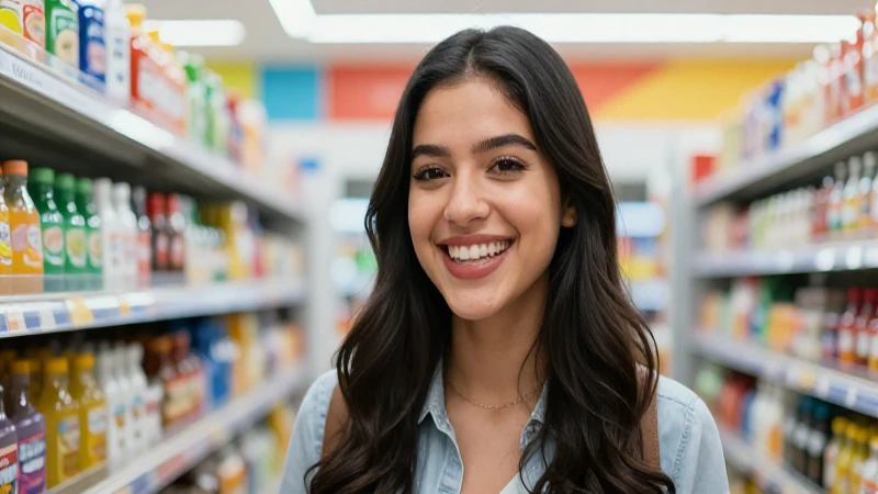 Retrato vibrante de joven mexicana sonriente