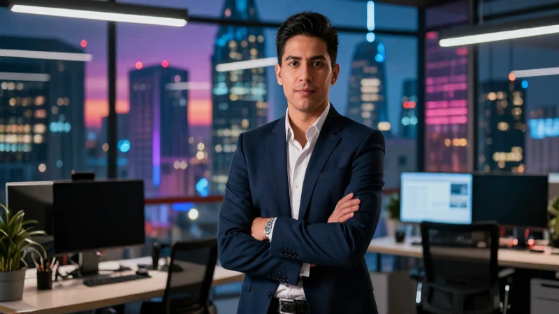 Joven profesional mexicano dinámico en CDMX