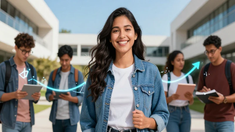 Imagen dinámica de estudiante mexicano exitoso
