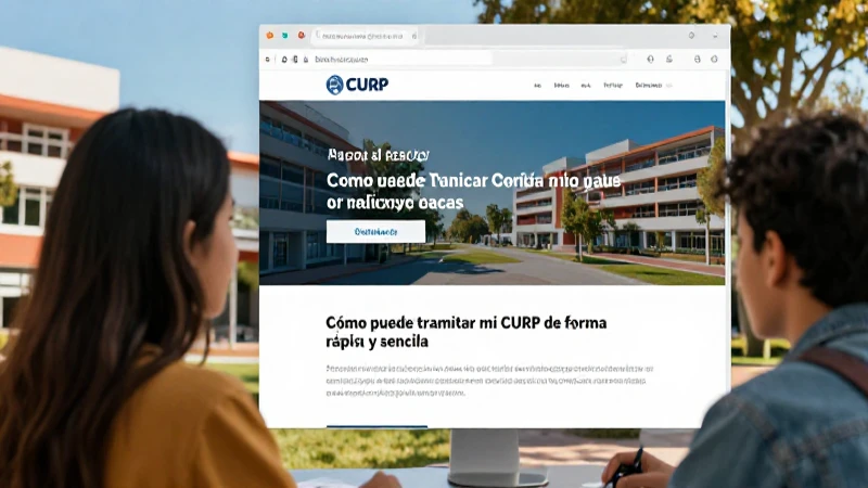 Tramita tu CURP fácilmente en el sitio oficial