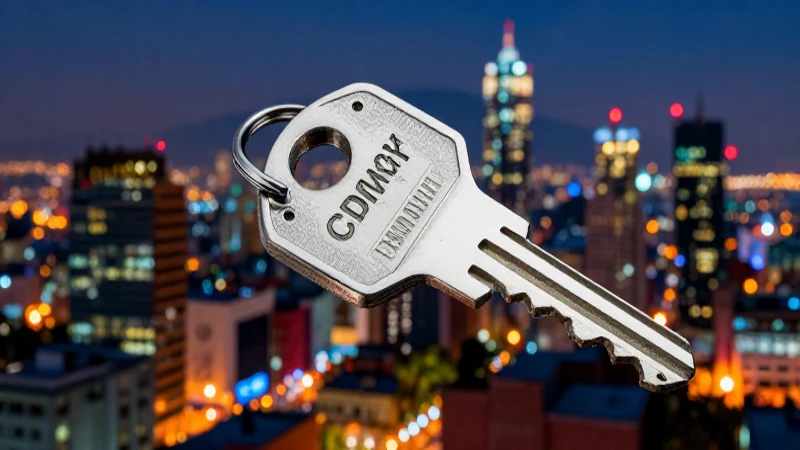 Llave elegante, herramientas y vista de CDMX