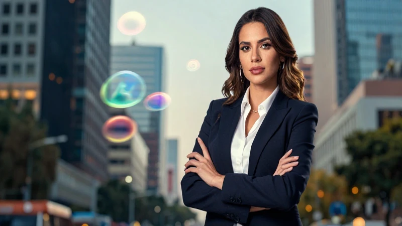 Mujer mexicana profesional con aura de éxito en CDMX