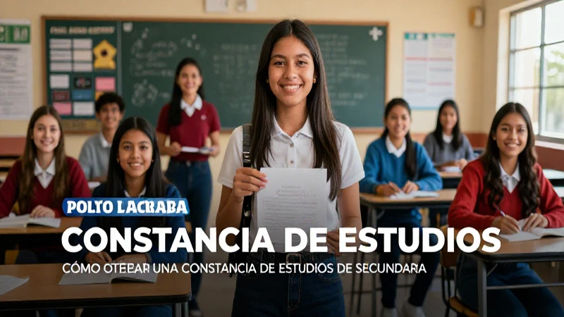 Obtener constancia de estudios de secundaria