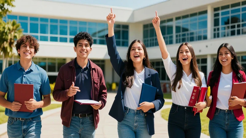 Estudiantes mexicanos celebran un logro educativo