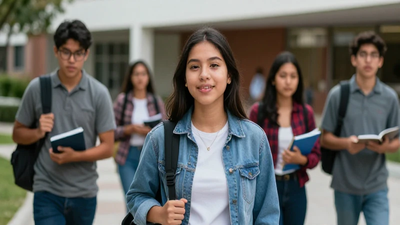 Jóvenes mexicanos vibrantes en universidad